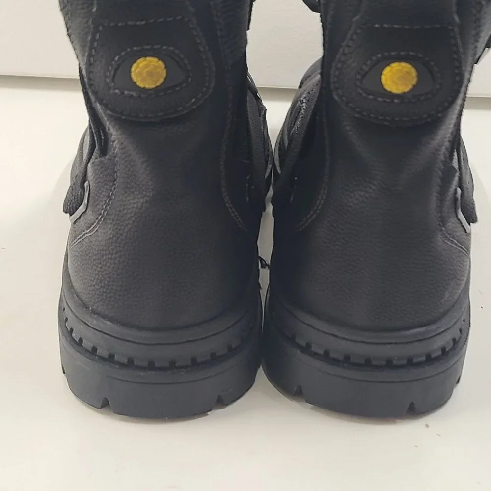 Men Lace Up Chukky Ankle Boot High Top Outdoor Tooling Boot Black Size 8.5